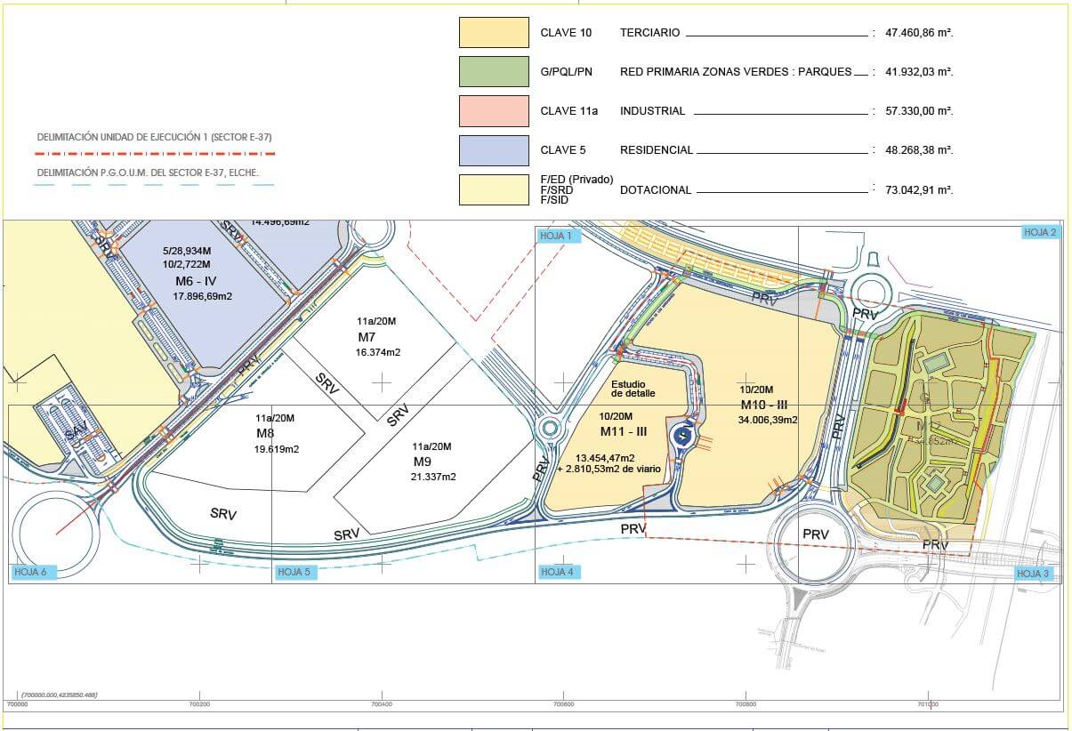 PROYECTO DE URBANIZACIÓN DEL SECTOR E-37 UE-1 ELCHE