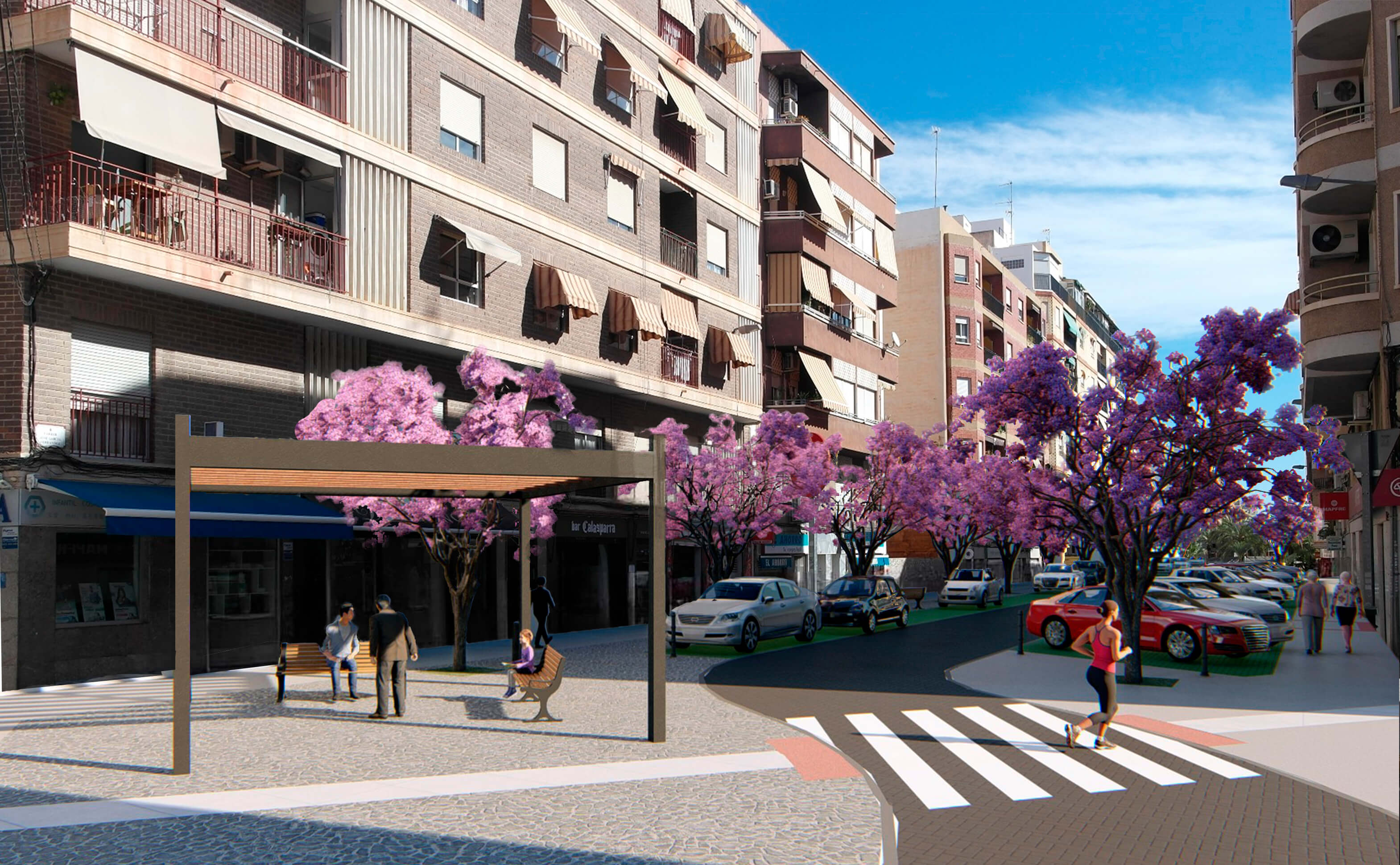 Proyecto de conversión a plataforma única de la calle José García Ferrández del municipio de Elche (Alicante)